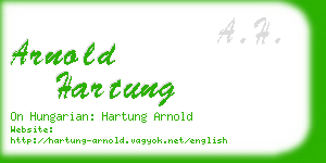 arnold hartung business card
